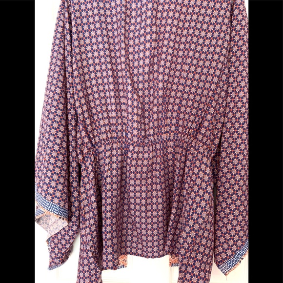 Sim & Sam Boho Hippie Kimono Tunic Purple Blue New - Picture 9 of 12